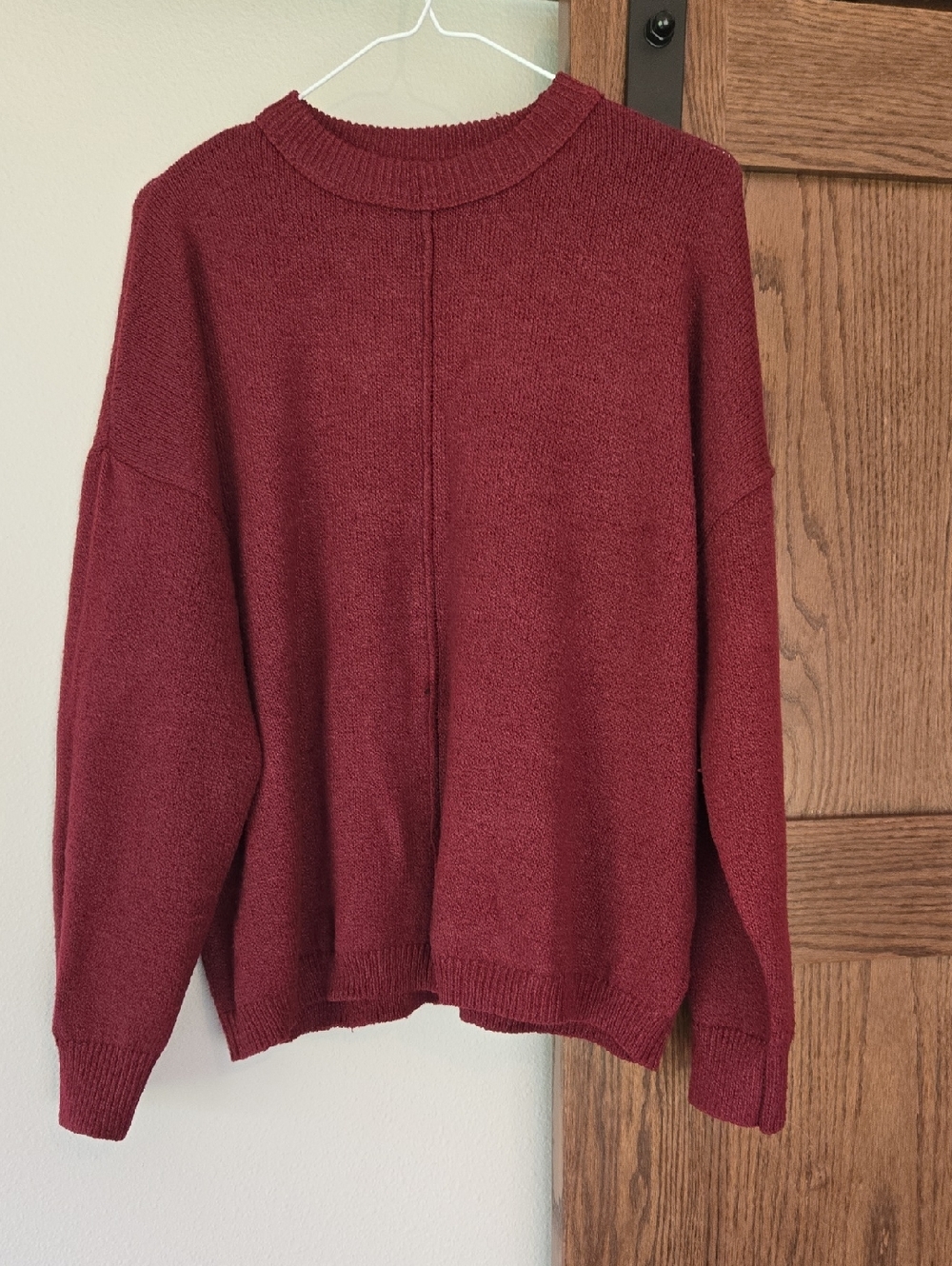 Women’s Cozy Crewneck Sweater - Red